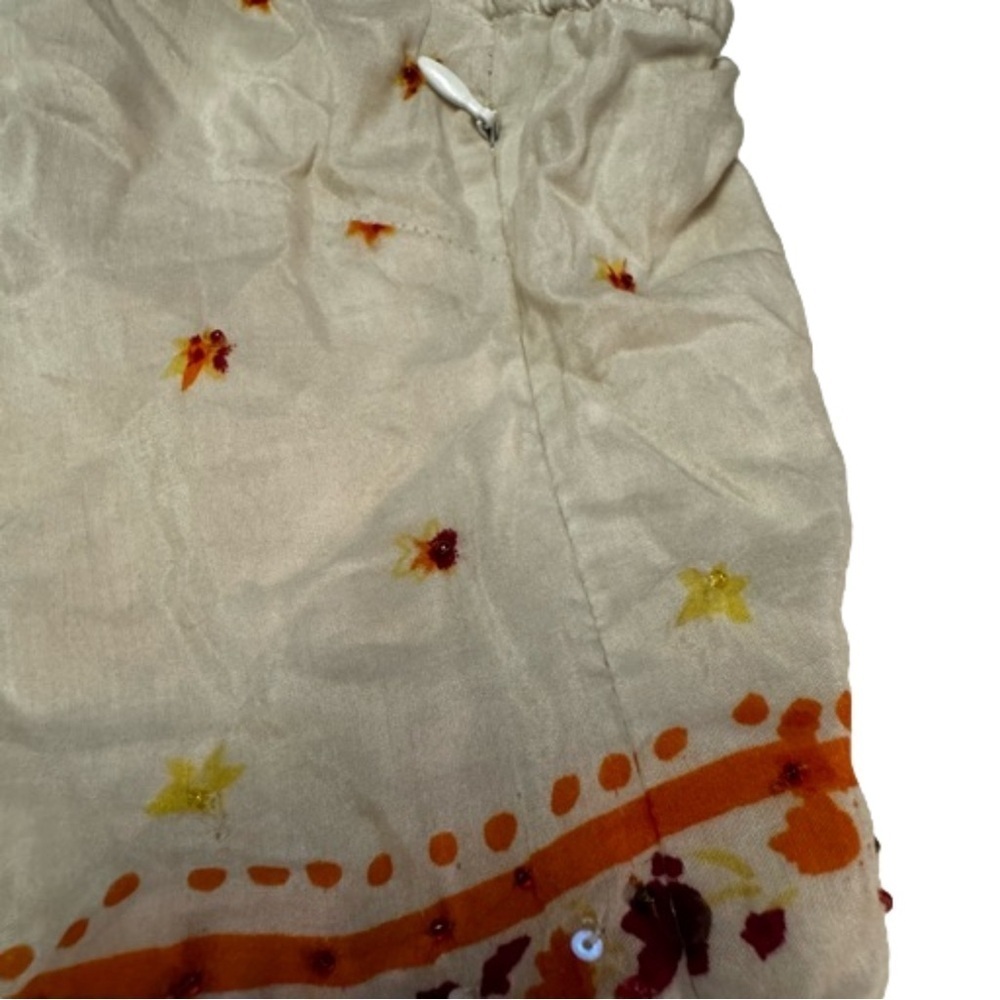 Free People  Dress and Cami Ivory& Orange Floral Print  Teal Cami  Size S/P NEW - Picture 10 of 17